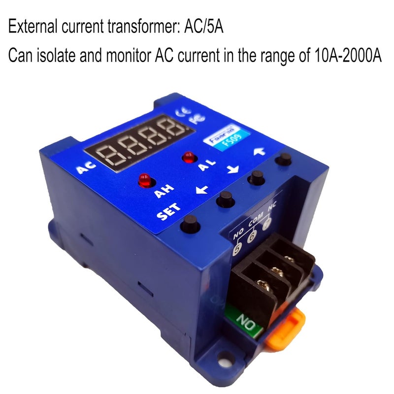 nodehawk AC Digital Display Ammeter Upper and Lower Limit Alarm Current Induction Relay delay ac Alarm Return Difference 220v - Image 2